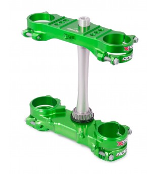 Té de fourche ROCS TECH Kawasaki bleu/vert