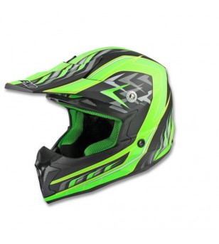 Casque cross Noend noir/vert mat