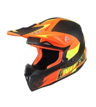 Casque cross Noend Defcon noir-orange