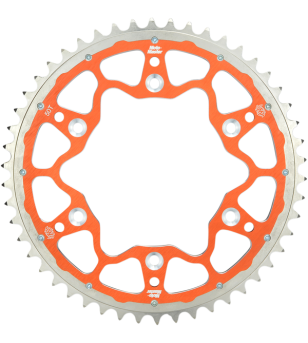 Couronne Bi-composant Moto-master 520 Ktm/Hva/Gaz Orange/bleu/noir