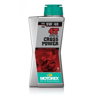 Huile moteur MOTOREX Cross Power 4T 5W40 100% synthétique 1L/4L