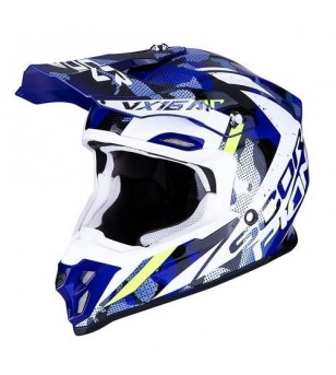 Casque Scorpion VX-16 Air Waka Noir-Blanc-Bleu