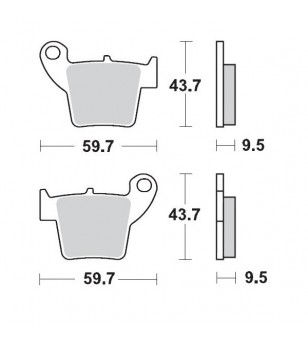 Plaquettes de frein racing GP SinderPRO Tm/Fantic/Honda