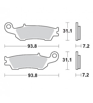 Plaquettes de frein racing GP SinderPRO Fantic/Yamaha