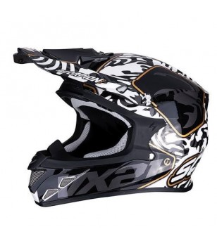 Casque Scorpion VX-21 Air Gnarly Noir-Blanc