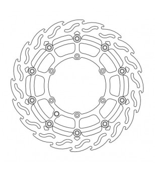 Disque de frein Supermoto Racing Flame 320mm Ktm/Hva/Gas/Husa