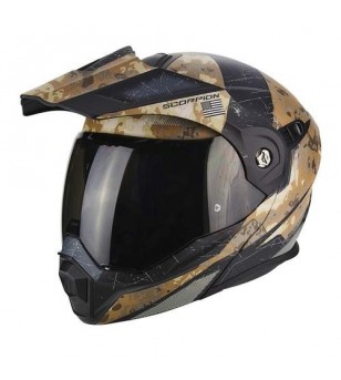 Casque Scorpion ADX-1 Battleflage Sable-Gris