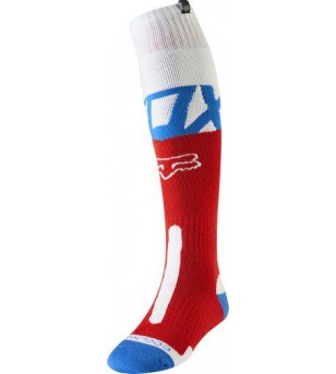 Chaussettes FOX Coolmax rouge-bleu